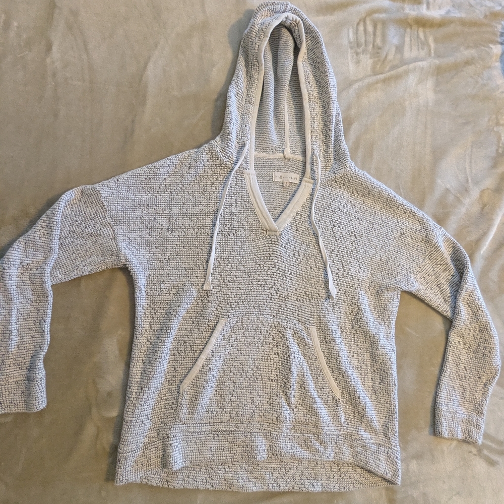 Lou & Grey For Loft Grey Hoodie Sweater